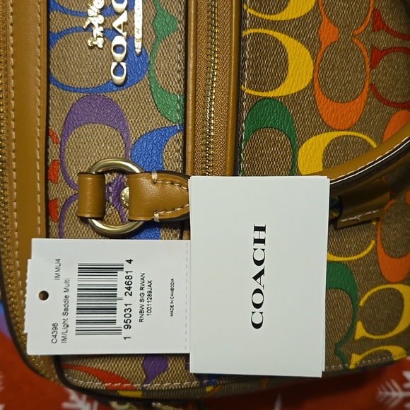 Coach Rowan Rainbow Signature Satchel with removable Crossbody Strap - Picture 16 of 16
